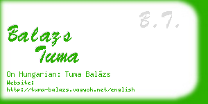 balazs tuma business card